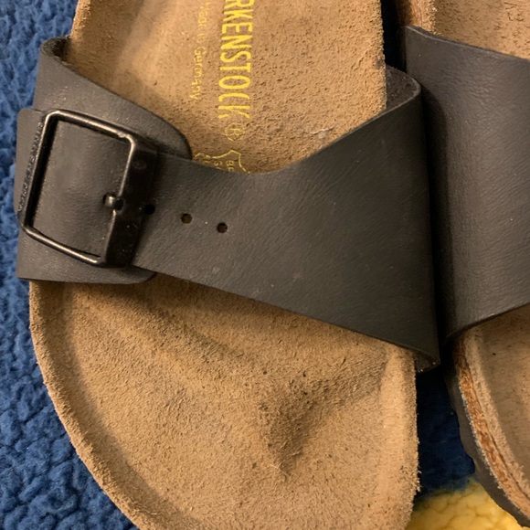 Birkenstock Madrid black slides sandals woman’s 9 men’s 7 - Picture 2 of 11